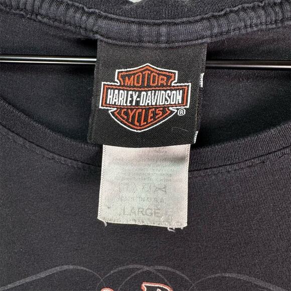 HARLEY-DAVIDSON Vintage Forever Silver Wings Motorcycle Tee Black M Short Sleeve - Picture 2 of 11